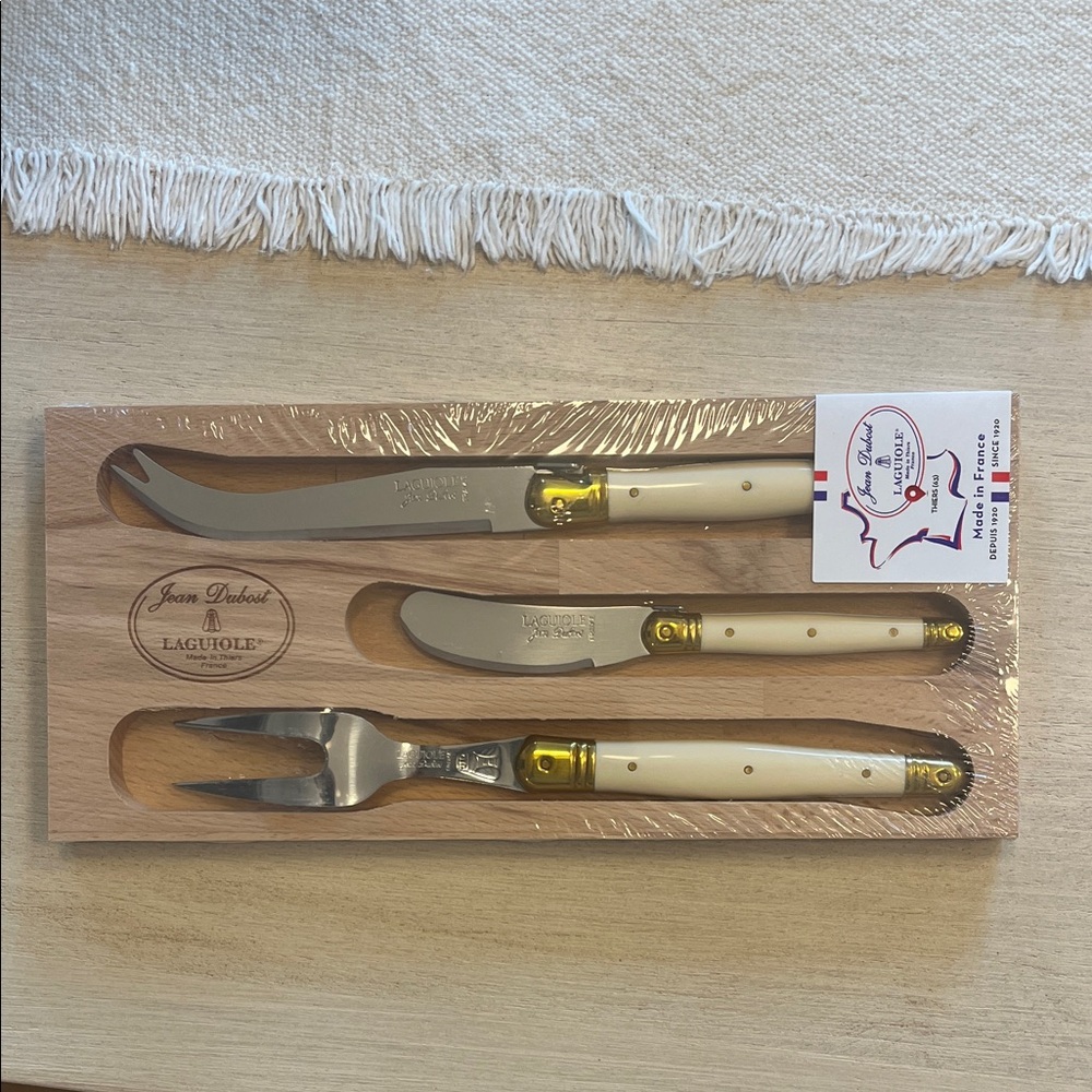 Laguiole Jean Dubost 3 piece cheese knife set